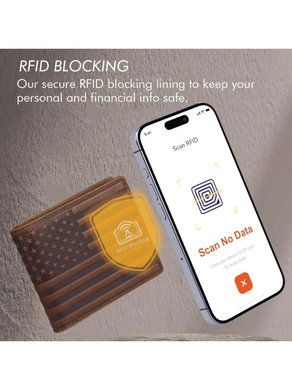 RFID Blocking Bifold Wallet for Men, Full Grain Leather, 13 Card Slots, 2 ID